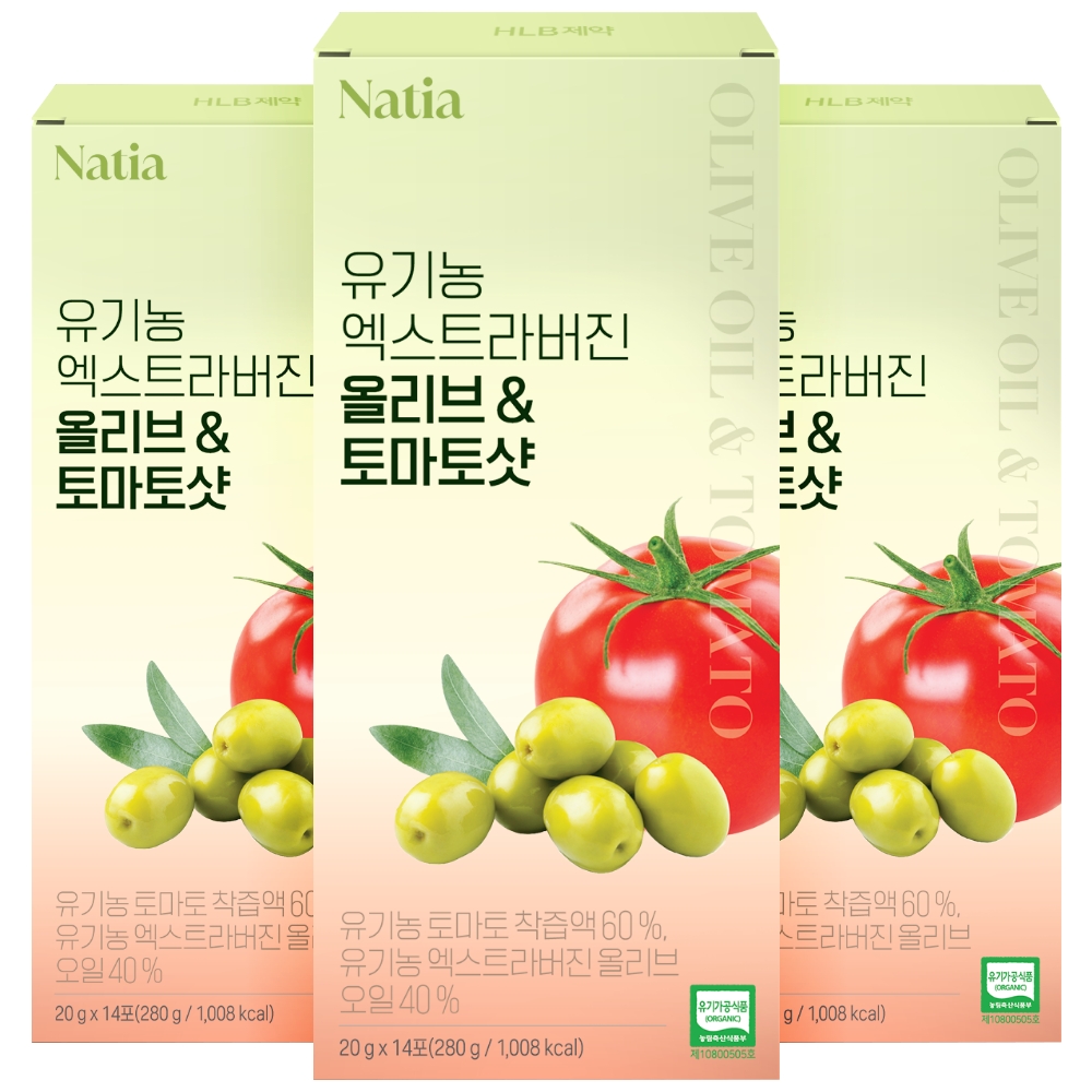 나티아 유기농 엑스트라버진 올리브오일 & 토마토샷 X 3BOX