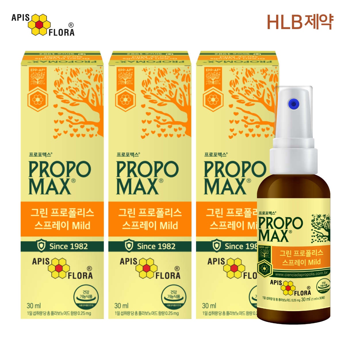 APIS FLORA 프로포맥스 그린 프로폴리스 스프레이 마일드 X 3BOX
