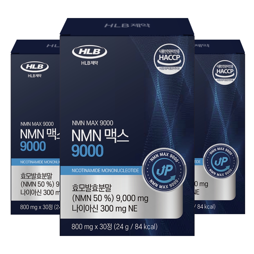 NMN 맥스 
9000 
(800mg X 30정) 
3박스