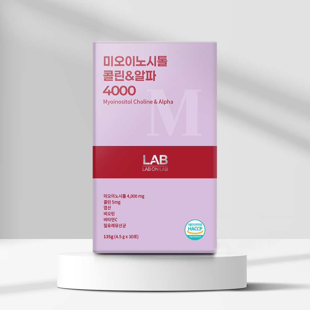 랩온랩 미오이노시톨 
콜린&알파 4000 
135g(30포)