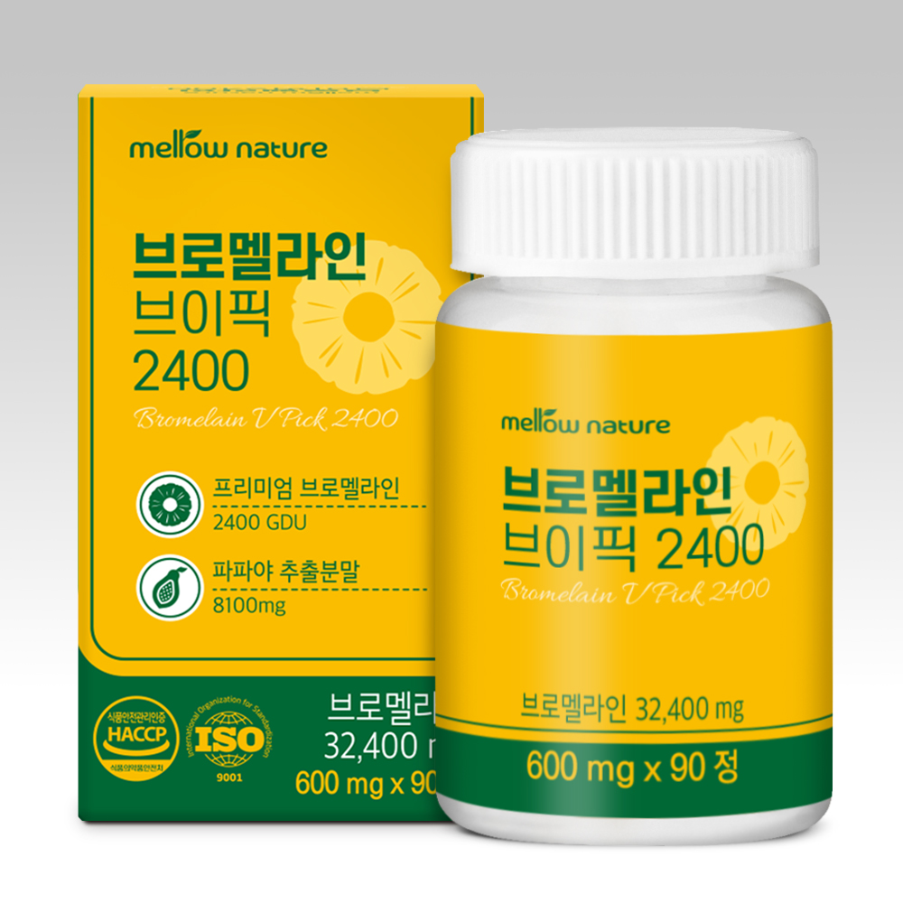 멜로우네이쳐 브로멜라인 브이픽 2400 
54g(90정)