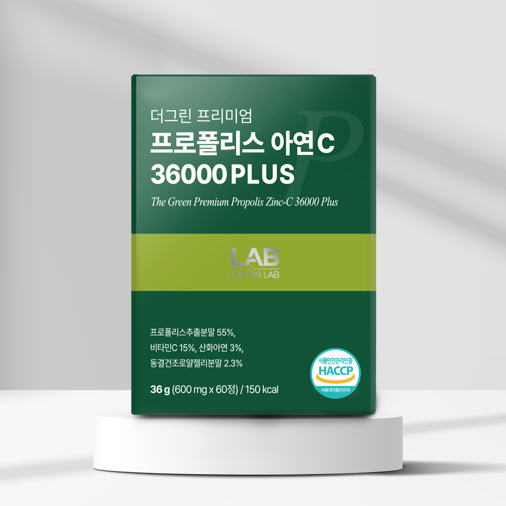 랩온랩 더 그린 
프로폴리스 36000 PLUS 
36g(60정)